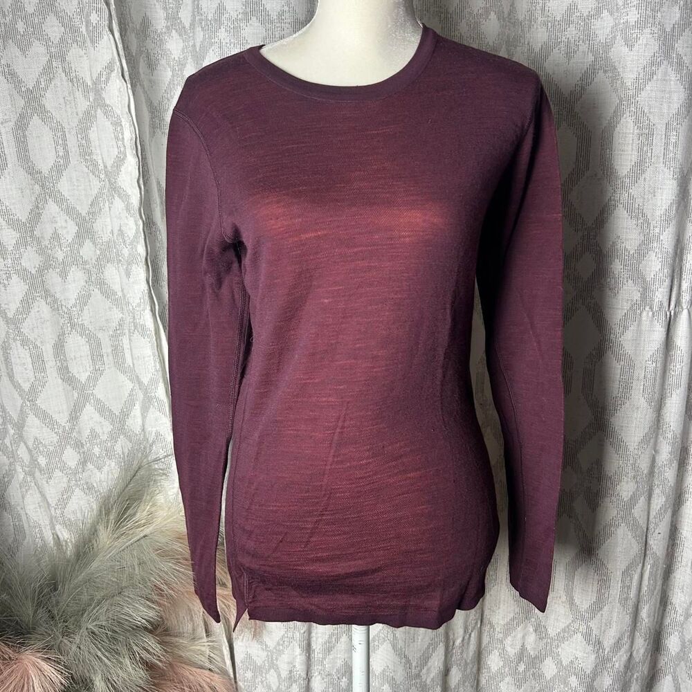 Smartwool Women's Burgundy and Purple T-shirt